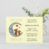 Invitation Baby shower Invitaton de lune de koala de bonne (Debout devant)