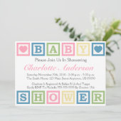 Invitation Baby shower Invitiations (rose) constitutifs de (Debout devant)