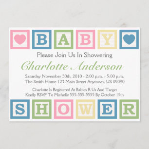 Invitation Baby shower Invitiations (vert) constitutifs de