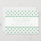 Invitation Baby shower irlandais de la Saint-Patrick, Shamroc (Devant)