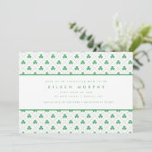 Invitation Baby shower irlandais de la Saint-Patrick, Shamroc (Debout devant)