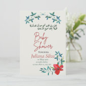Invitation baby shower islamique coloré-arabe (Debout devant)