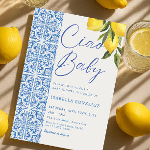 Invitation Baby shower italien Ciao Baby Amalfi