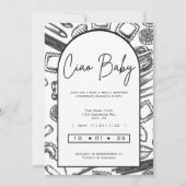 Invitation Baby Shower Italien, Ciao Baby, Mixte (Devant)
