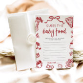 Invitation Baby shower Italien Dessiné À La Main Devinez La N