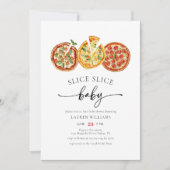 Invitation Baby shower italien Slice Baby Pizza (Devant)