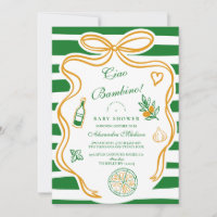 Baby shower italien vert Ciao Bambino