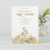 Invitation Baby shower jardin (Debout devant)