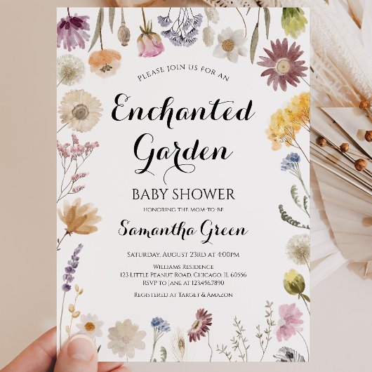 Invitation Baby Shower Jardin