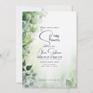 Invitation Baby shower - Jardin Botanique Ivy