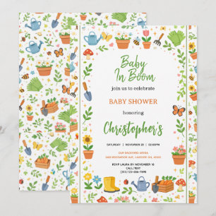 Invitation Baby Shower Jardin de Bébé en Fleur   Fleurs Migno