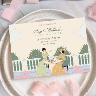 Invitation Baby shower jardin pour dames