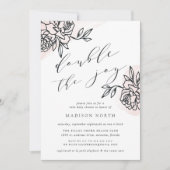 Invitation Baby shower Jardin Secret Twins (Devant)