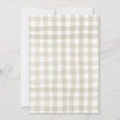 Invitation Baby shower jaune beurre chic (Dos)