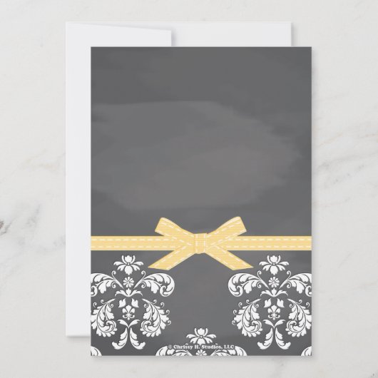 Invitation Baby shower JAUNE de pot de maçon de luciole de (Dos)