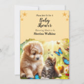 Invitation Baby shower jaune mignon personnalisé (Devant)