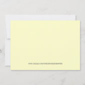 Invitation BABY SHOWER Jaune sucré (Dos)