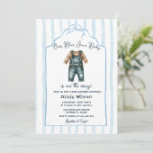Invitation Baby Shower Jean Bleu (Debout devant)