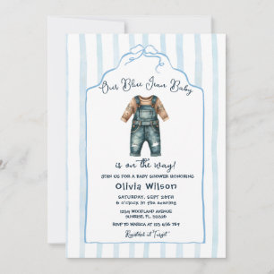 Invitation Baby Shower Jean Bleu