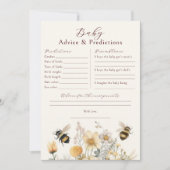 Invitation Baby shower Jeu Prédictions Conseils Voeux (Devant)