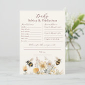 Invitation Baby shower Jeu Prédictions Conseils Voeux (Debout devant)