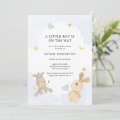 Invitation Baby shower Jouets doux mignons (Debout devant)