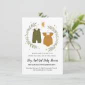 Invitation Baby shower jumeau (Debout devant)