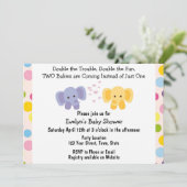 Invitation Baby shower jumeau (Debout devant)