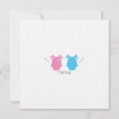 Invitation Baby shower jumeau (Dos)