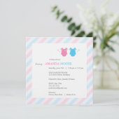 Invitation Baby shower jumeau (Debout devant)