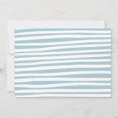 Invitation Baby shower jumeau bleu moderne typographie simple (Dos)