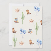 Invitation Baby shower jumeau Cowboy (Dos)