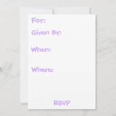 Invitation Baby shower jumeaux (Dos)