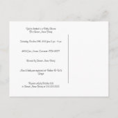 Invitation Baby shower jumeaux garçon et fille (Dos)