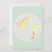 Invitation Baby shower jumeaux garçon et fille (Dos)