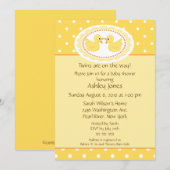 Invitation Baby shower Jumeaux Jumeaux (Devant / Derrière)