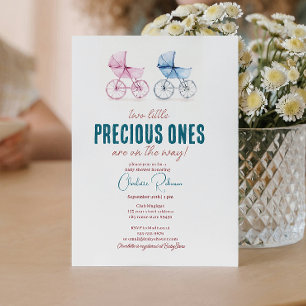 Invitation Baby shower jumeaux mini mou