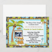 Invitation Baby shower Jungle (Devant / Derrière)