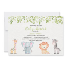 Invitation Baby shower Jungle