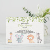 Invitation Baby shower Jungle (Debout devant)