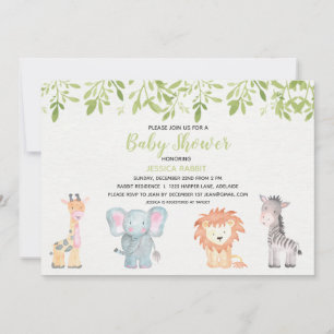 Invitation Baby shower Jungle