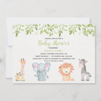 Invitation Baby shower Jungle