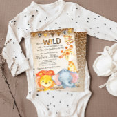 Invitation Baby shower Jungle, Garçon éléphant béb