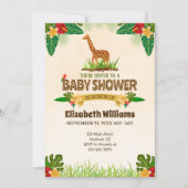 Invitation Baby shower Jungle Giraffe (Devant)