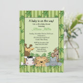 Invitation Baby shower Jungle Safari (Debout devant)