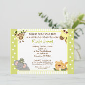Invitation Baby shower Jungle Safari 5x7 (Debout devant)