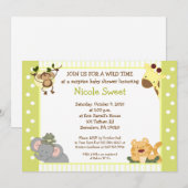 Invitation Baby shower Jungle Safari 5x7 (Devant / Derrière)