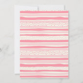 Invitation Baby shower Jurassique Rose Dinosaur (Dos)