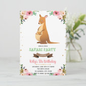 Invitation baby shower Kangaroo (Debout devant)
