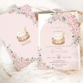 Invitation Baby shower Kawaii Little Dumpling Cherry Blossoms